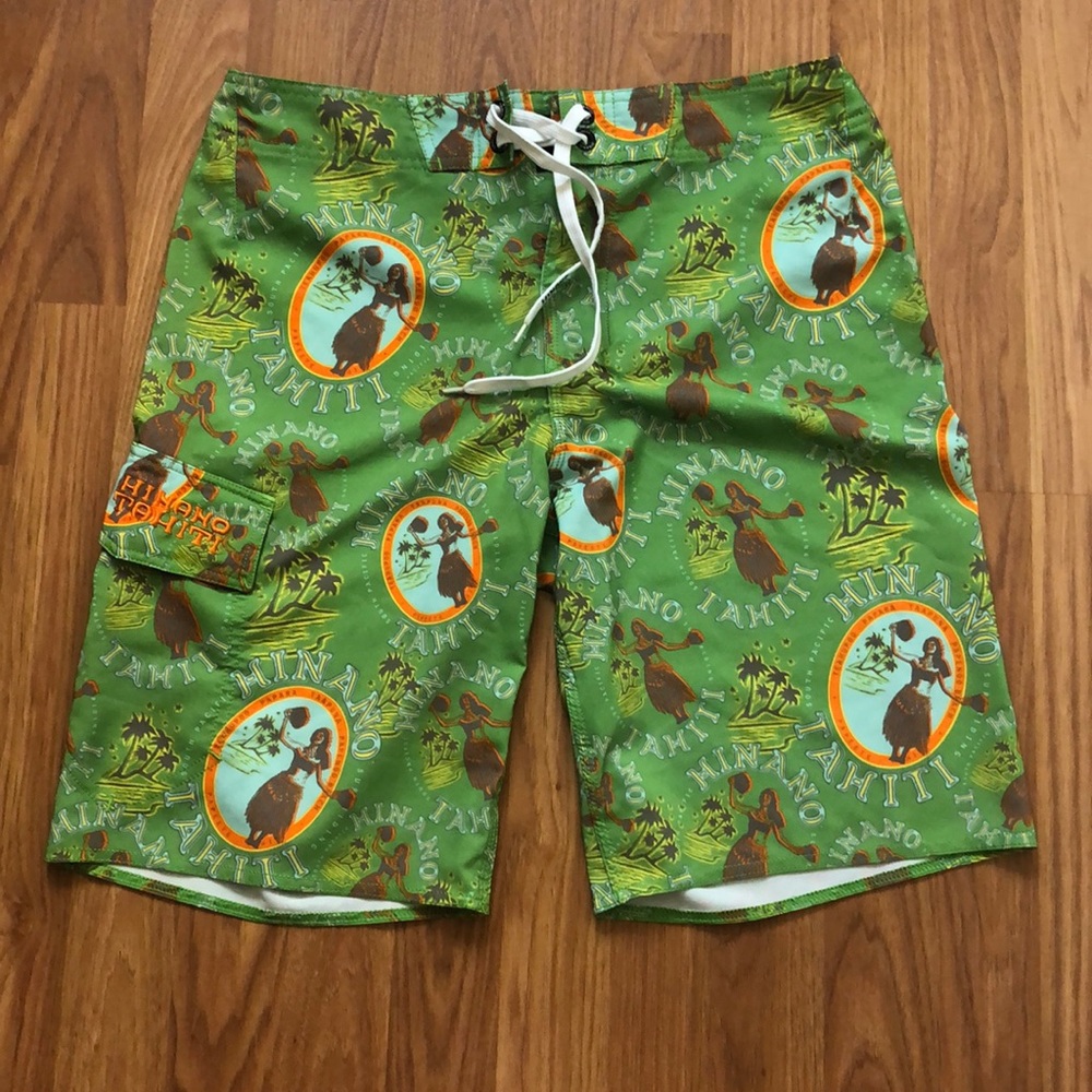 Hinano Tahiti Board Swim Shorts Sz 31